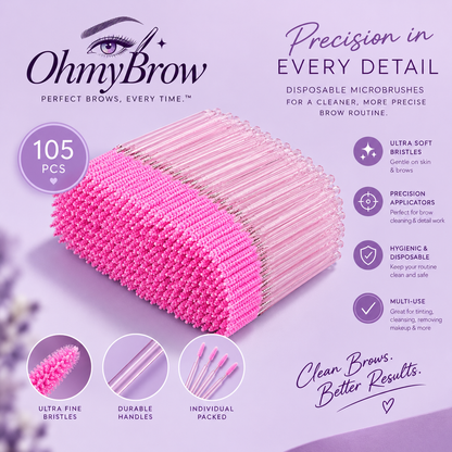OhmyBrow Precision Microbrushes — 105 Pieces